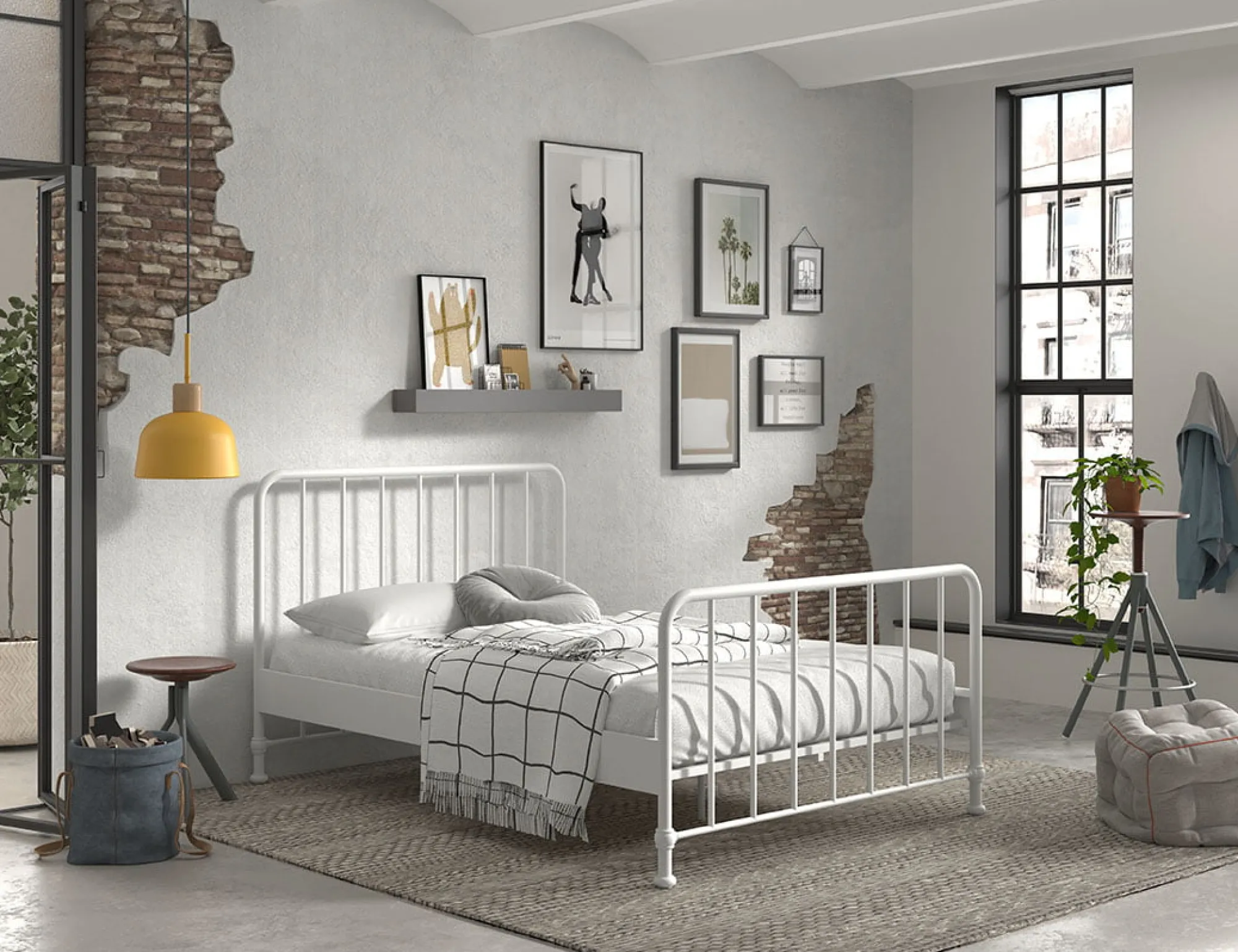 Kinderbedden|Bedden^Huisenthuis Bed Jay 140×200 cm Wit