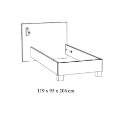 Bedden^Huisenthuis Bed Livia 120×200 cm Eiken