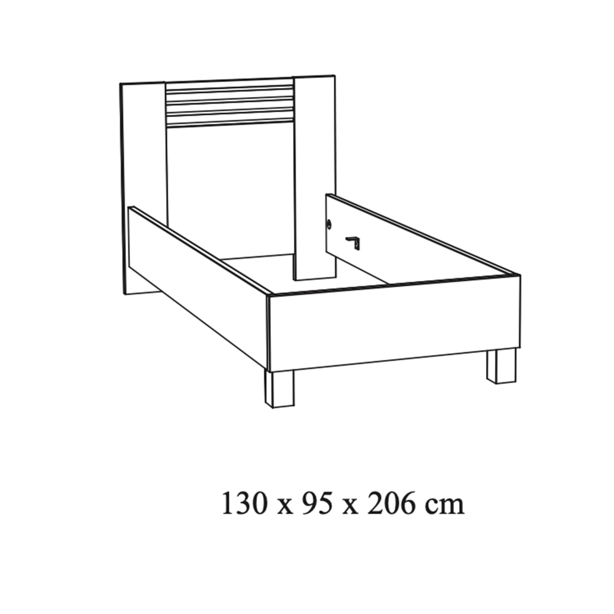 Kinderbedden|Bedden^Huisenthuis Bed Mekong Eiken 120x200cm