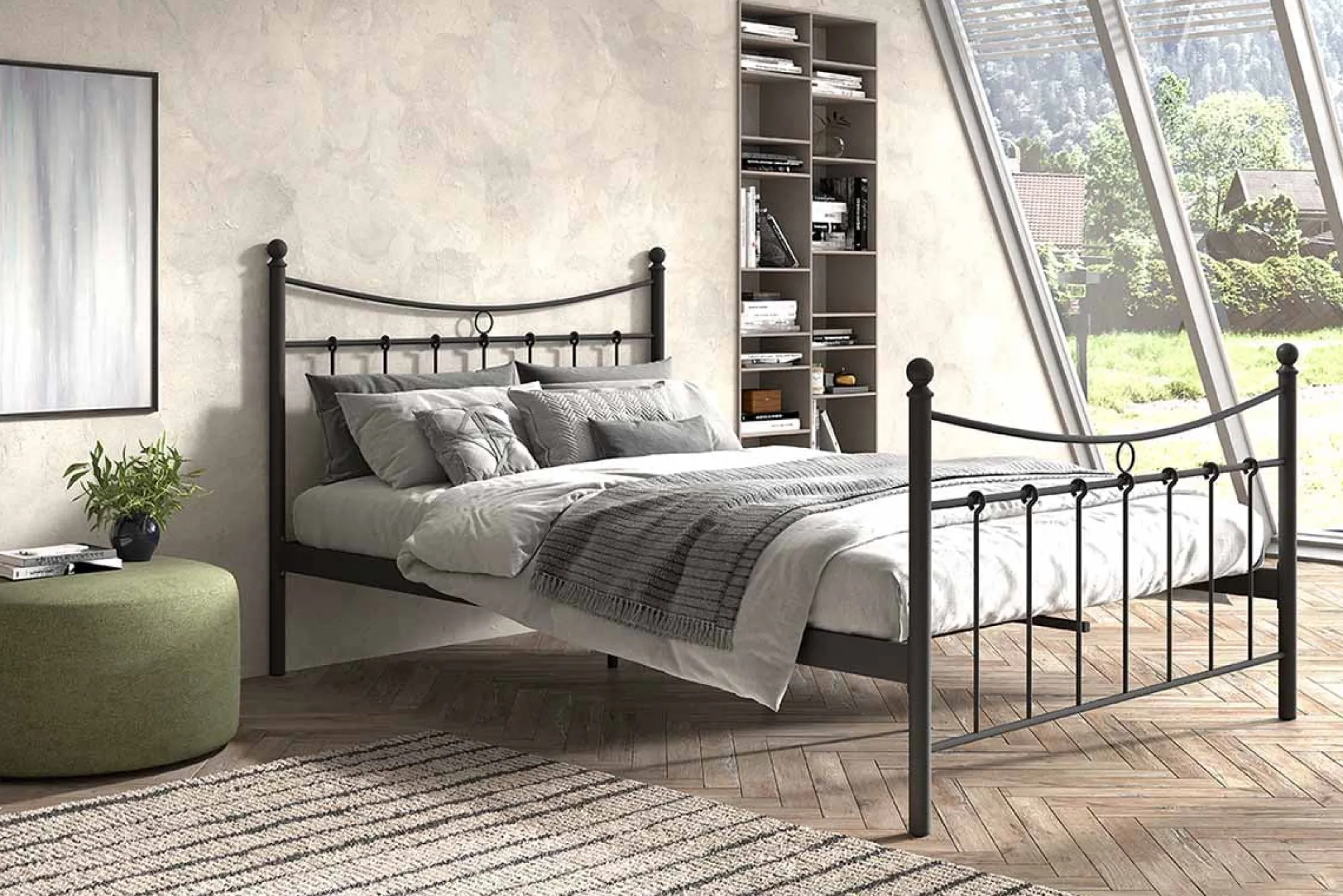 Kinderbedden|Bedden^Huisenthuis Bed Molly 140x200cm Zwart