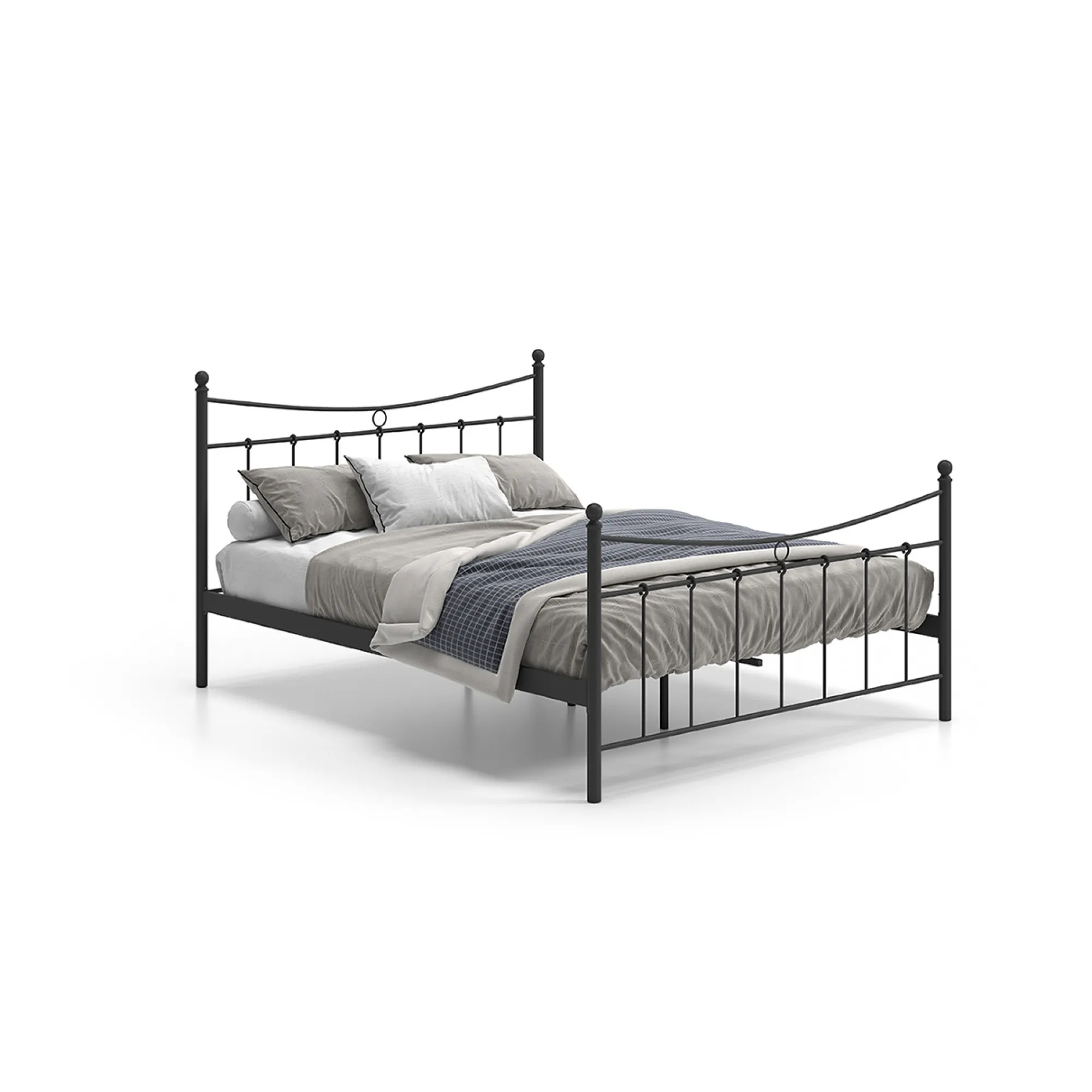Kinderbedden|Bedden^Huisenthuis Bed Molly Zwart 160x200cm