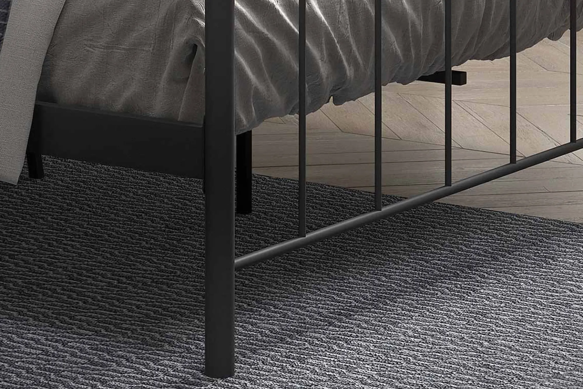 Kinderbedden|Bedden^Huisenthuis Bed Molly Zwart 160x200cm