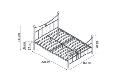 Kinderbedden|Bedden^Huisenthuis Bed Molly Zwart 160x200cm