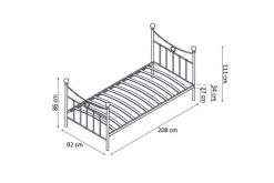 Kinderbedden|Bedden^Huisenthuis Bed Molly 90x200cm Zwart