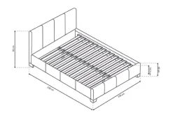 Bedden^Huisenthuis Bed Napels Zwart 140x200cm