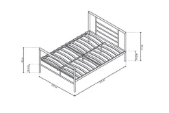 Kinderbedden|Bedden^Huisenthuis Bed Patrick Grijs 140x200cm