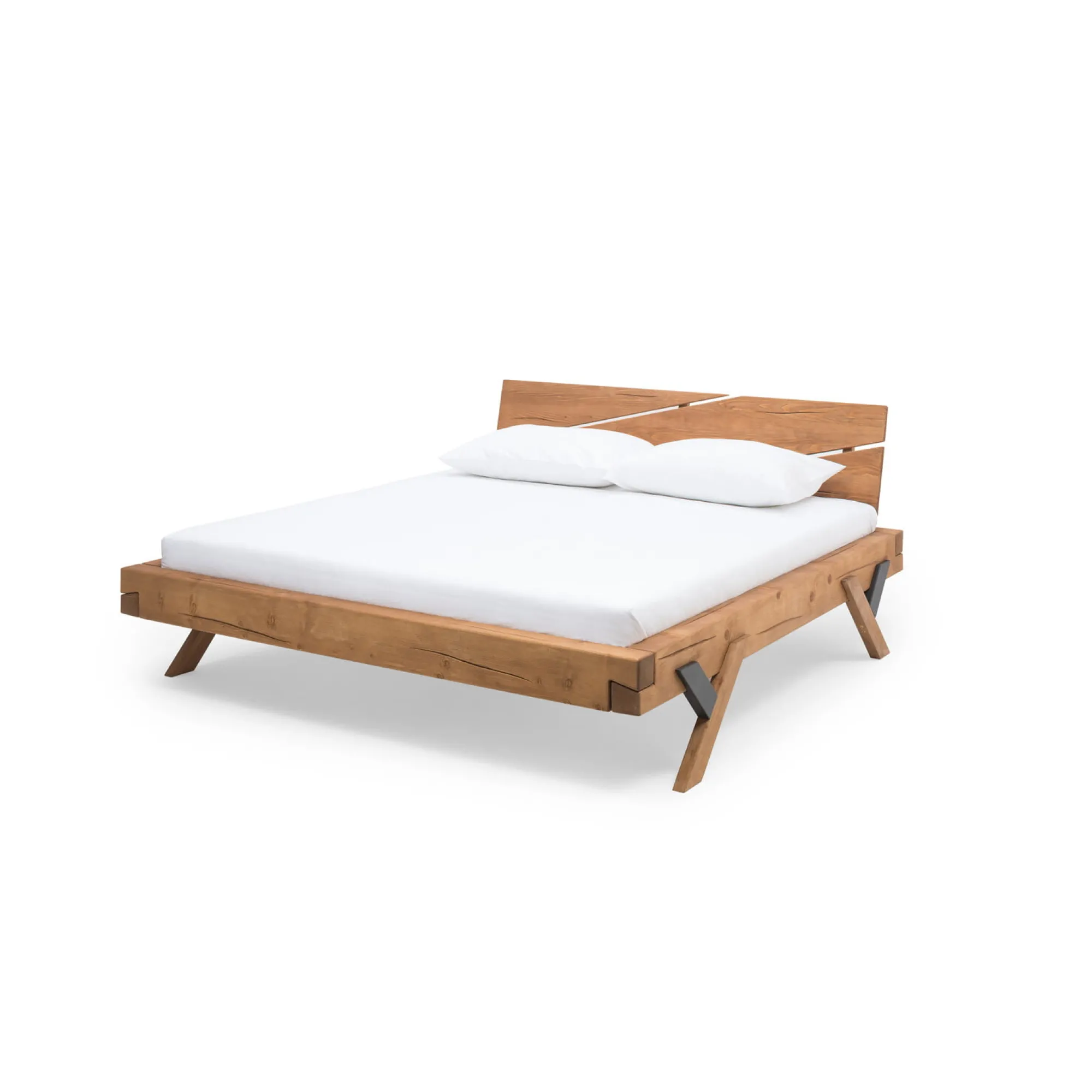 Bedden^Huisenthuis Bed Resi Vurenhout 140x200cm