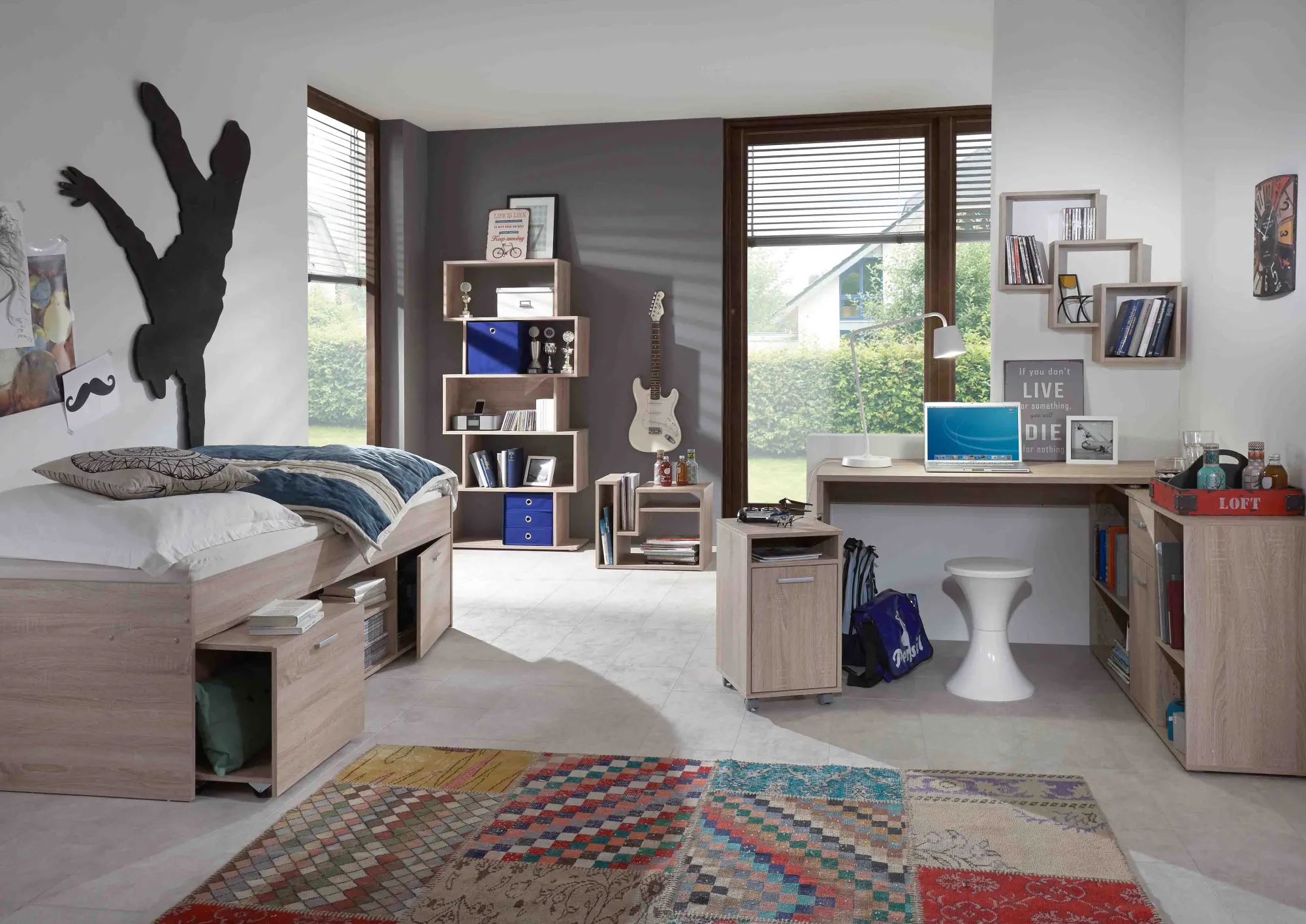 Kinderbedden^Huisenthuis Bed Saturnus 90 cm Eiken
