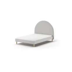 Kinderbedden|Bedden^Huisenthuis Bed Victoria Bouclé 140×200 cm Grijs