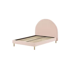 Kinderbedden|Bedden^Huisenthuis Bed Victoria Bouclé 140×200 cm Roze