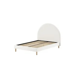 Kinderbedden|Bedden^Huisenthuis Bed Victoria Bouclé 140×200 cm Wit