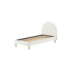 Kinderbedden|Bedden^Huisenthuis Bed Victoria Bouclé 90×200 cm Wit