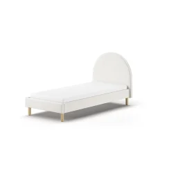 Kinderbedden|Bedden^Huisenthuis Bed Victoria Bouclé 90×200 cm Wit
