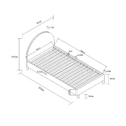 Kinderbedden|Bedden^Huisenthuis Bed Victoria Bouclé 90×200 cm Wit