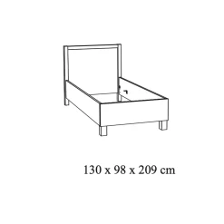 Kinderbedden|Bedden^Huisenthuis Bed Yumi Eiken 120x200cm