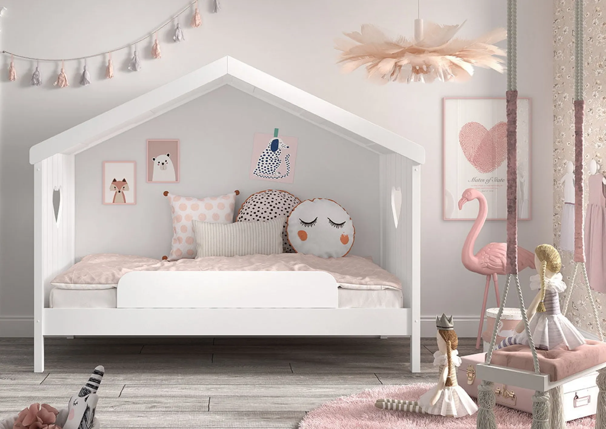 Kinderkameraccessoires^Huisenthuis Bedbeveiliging Fenna Wit