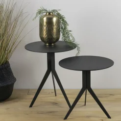 Bijzettafels^Huisenthuis Bijzettafel Sunny 45 cm Zwart