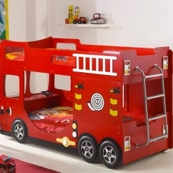 Kinderbedden^Huisenthuis Brandweerwagen stapelbed Maarten-G