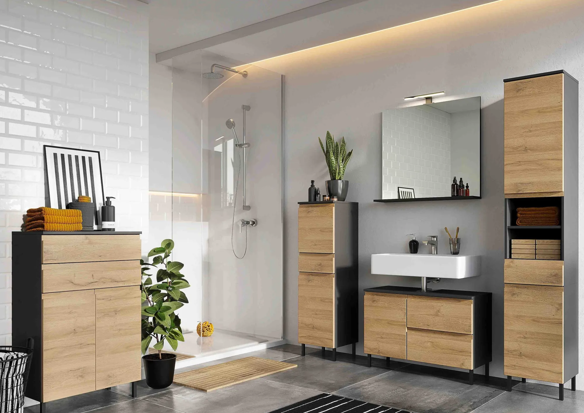 Bundelvoordeel Badkamers^Huisenthuis Bundelvoordeel Abrantes Eiken