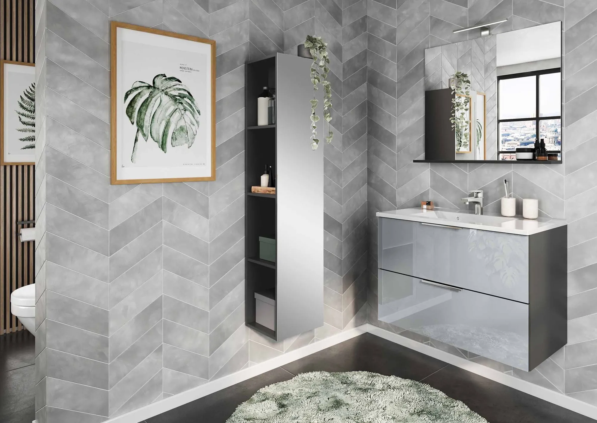 Bundelvoordeel Badkamers^Huisenthuis Bundelvoordeel Philip Grafiet-Zilver