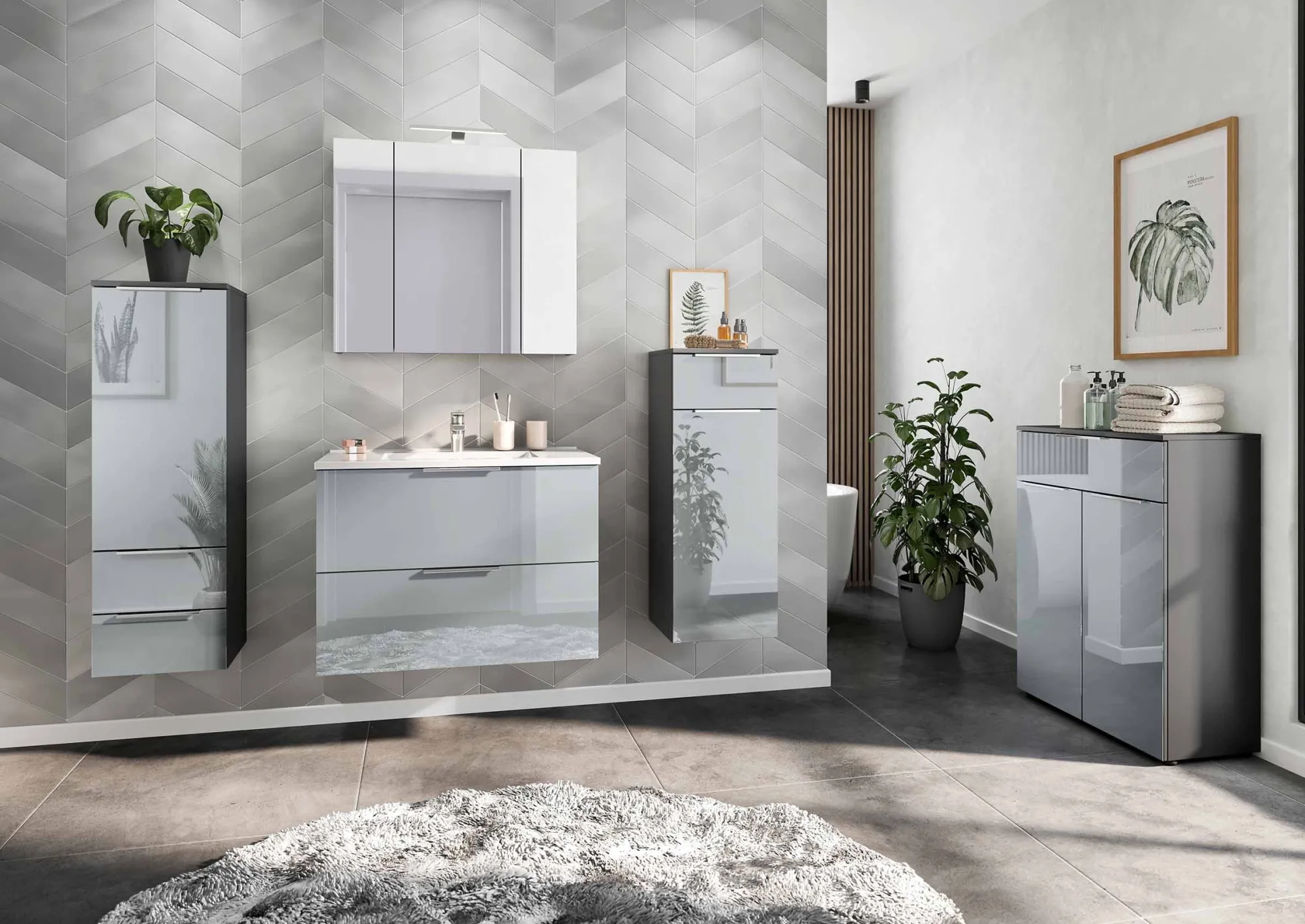 Bundelvoordeel Badkamers^Huisenthuis Bundelvoordeel Philip Grafiet-Zilver