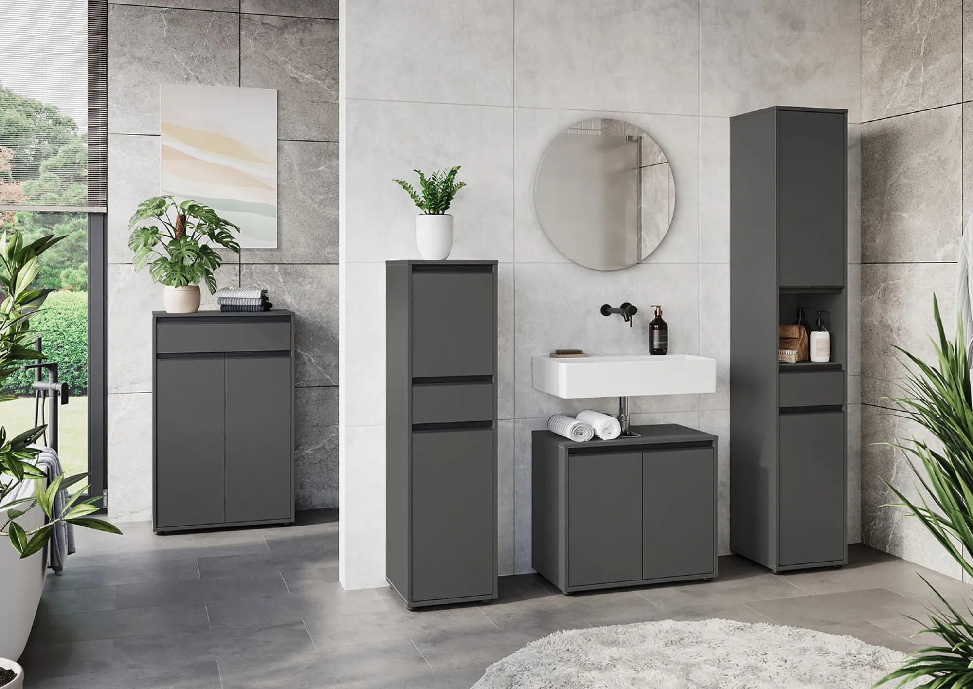 Bundelvoordeel Badkamers^Huisenthuis Bundelvoordeel Pula Grafiet