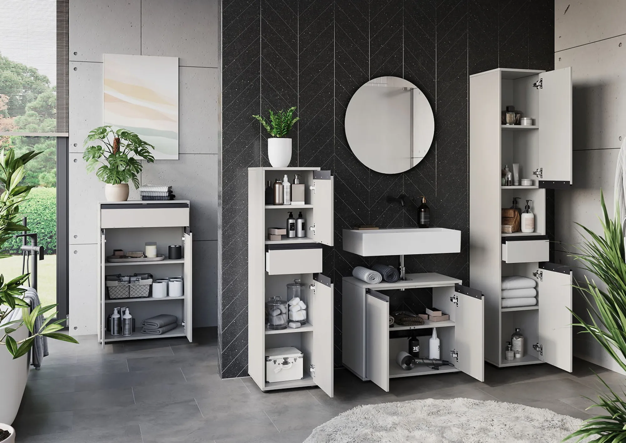 Bundelvoordeel Badkamers^Huisenthuis Bundelvoordeel Pula Lichtgrijs