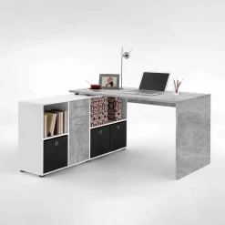 Bureaus^Huisenthuis Bureau Apollo Beton-Wit