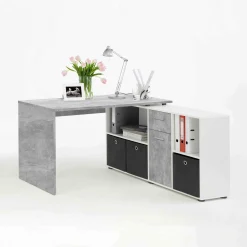 Bureaus^Huisenthuis Bureau Apollo Beton-Wit