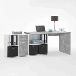 Bureaus^Huisenthuis Bureau Apollo Beton-Wit