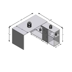 Bureaus^Huisenthuis Bureau Apollo Zwart