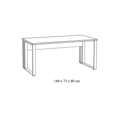 Bureaus^Huisenthuis Bureau 140cm Erasmus