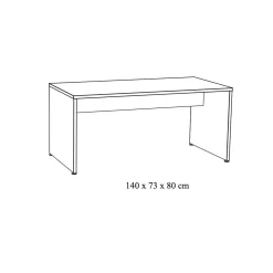 Bureaus^Huisenthuis Bureau Eiken 140cm Erasmus