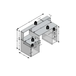 Bureaus^Huisenthuis Bureau Eros Beton Antraciet