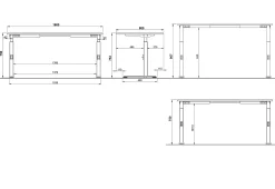 Bureaus^Huisenthuis Bureau Galileo 160 cm Grafiet