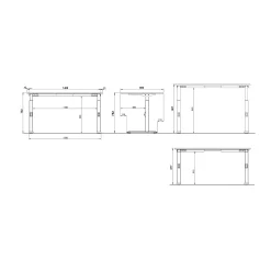 Bureaus^Huisenthuis Bureau Galileo Kasjmier Wit 140 cm Kasjmier - Wit