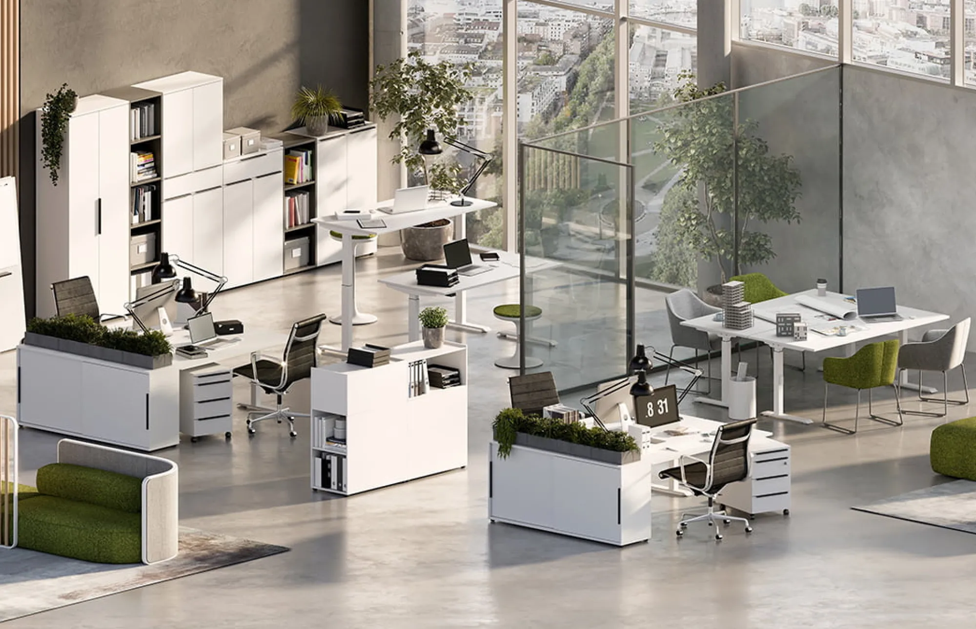 Bureaus^Huisenthuis Bureau Galileo 160 cm Wit