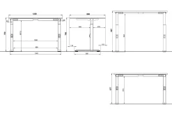 Bureaus^Huisenthuis Bureau Galileo 120 cm Wit