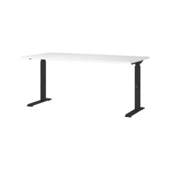 Bureaus^Huisenthuis Bureau Galileo Wit Zwart 160 cm Wit-Zwart