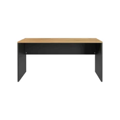 Bureaus^Huisenthuis Bureau Ivory Grafiet Eiken