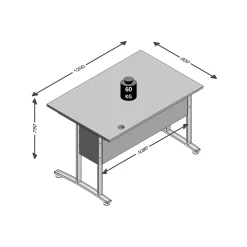 Bureaus^Huisenthuis Bureau Nereus 160 cm Oudeiken