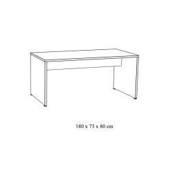 Bureaus^Huisenthuis Bureau Eiken 180cm Newton