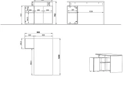 Bureaus^Huisenthuis Bureau Orlando Eiken 120 cm Kasjmier