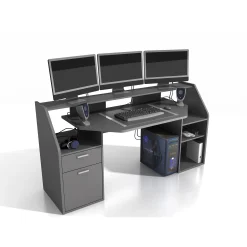 Bureaus^Huisenthuis Bureau Paco Antraciet