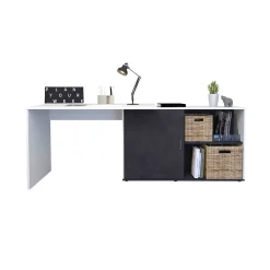Bureaus^Huisenthuis Bureau Rafaël Wit-Antraciet