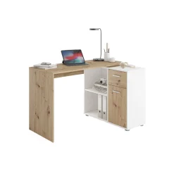 Bureaus^Huisenthuis Bureau Texas Artisan Eiken Wit Eiken-Wit