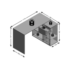 Bureaus^Huisenthuis Bureau Texas Eiken Matera