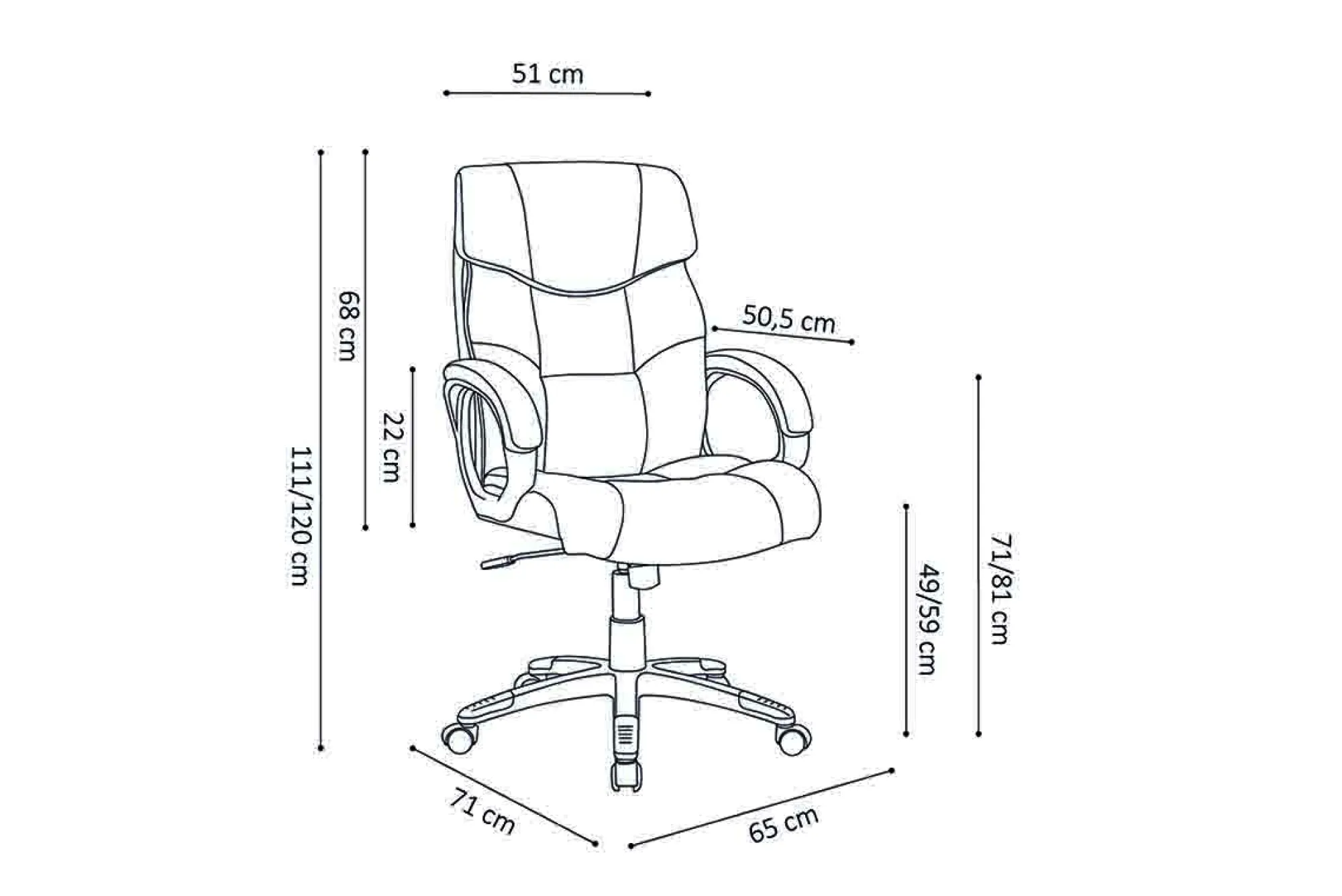Bureaustoelen^Huisenthuis Bureaustoel Verona Zwart