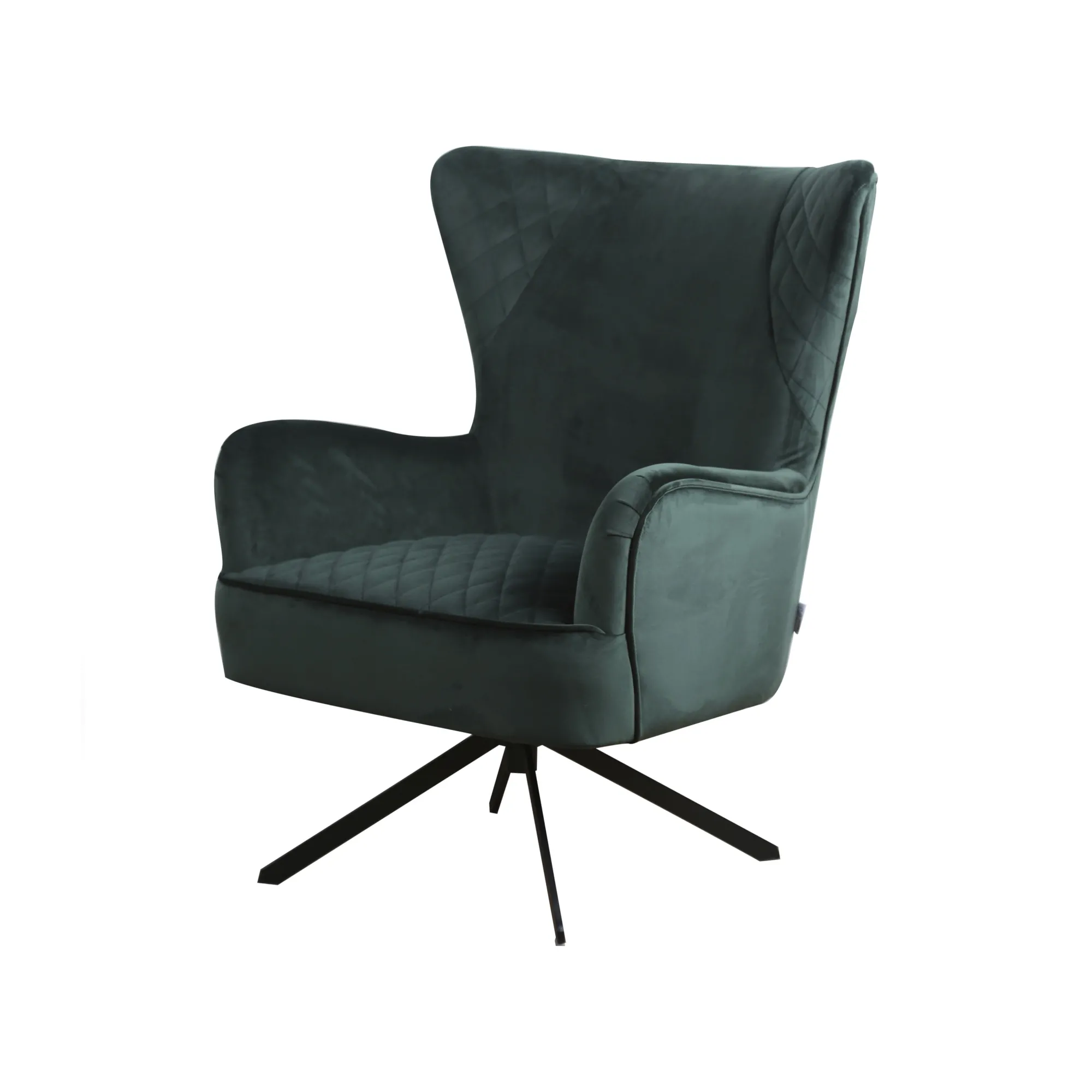 Fauteuils^Huisenthuis Draaifauteuil Nino Velours Groen