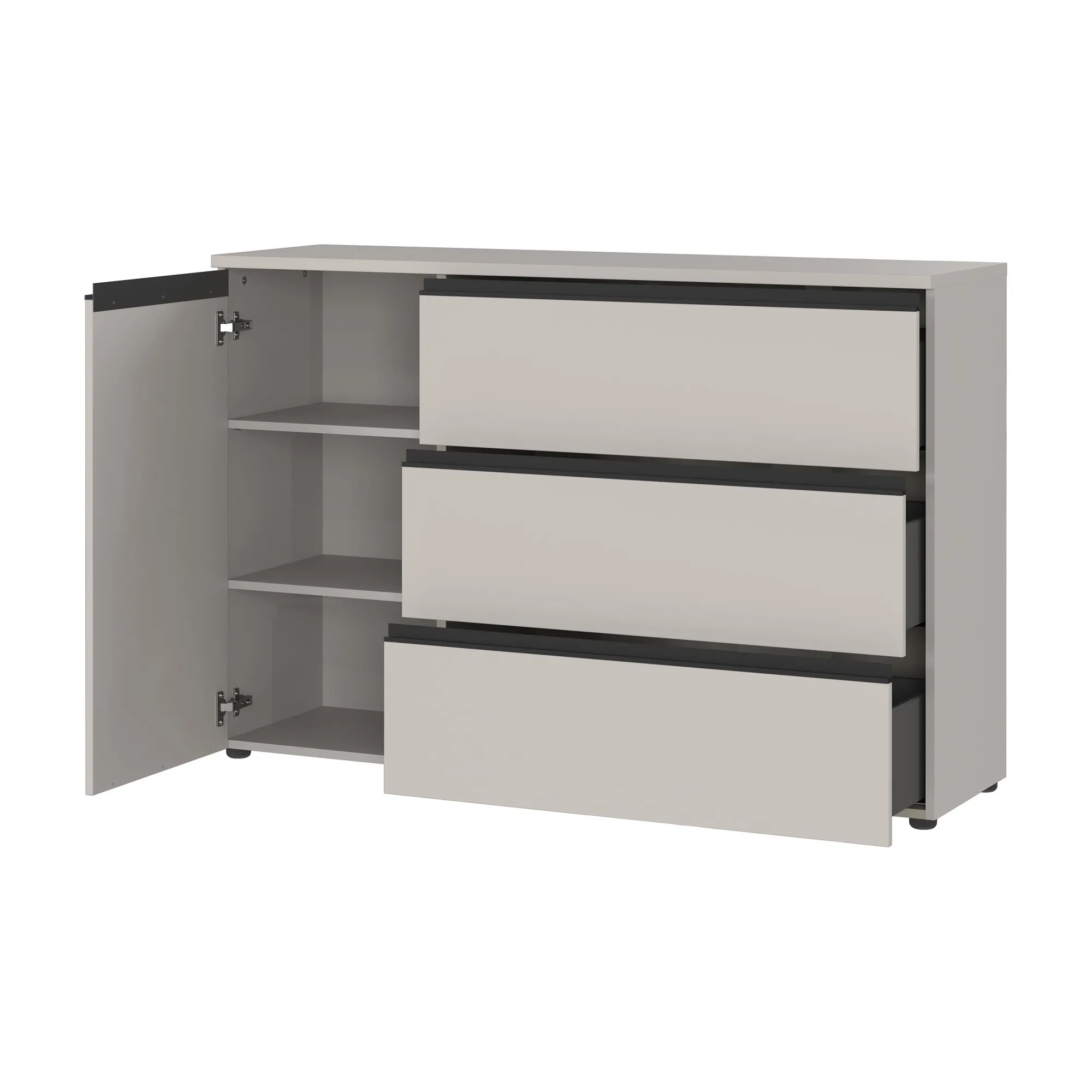 Dressoirs^Huisenthuis Dressoir Alec Grijs 135 cm